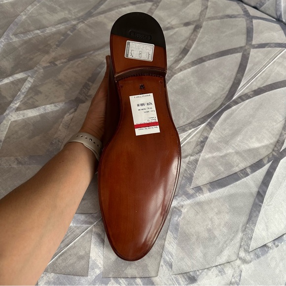 A.Testoni Dress leather shoes in brown with lace up style